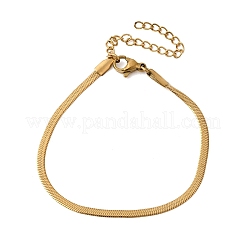 304 Stainless Steel Snake Chain Bracelets for Women&nbsp;BJEW-P389-01G