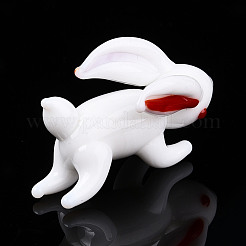 Handmade Lampwork Rabbit Display Decorations&nbsp;LAMP-N034-12