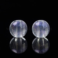 透明なアクリルビーズ  グリッターパウダー  ラウンド  透明  8x7mm  穴：2mm  約1840個/500g&nbsp;OACR-N008-108A-01