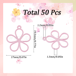 50Pcs Hollow Spray Painted Alloy Pendants&nbsp;FIND-SC0012-27C