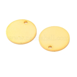 925 Sterling Silver Blank Flat Round Charms&nbsp;STER-F057-01G-01