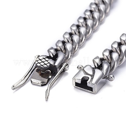 Tarnish Resistant Men's 304 Stainless Steel Cuban Link Chain Bracelets&nbsp;BJEW-P263-B01-P