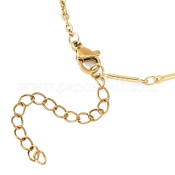 Brass Bar Link Chain & 304 Stainless Steel Cable Chain Bracelet Making&nbsp;AJEW-JB01421-01