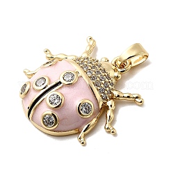 Brass Micro Pave Cubic Zirconia Pendants&nbsp;KK-H089-01D-G