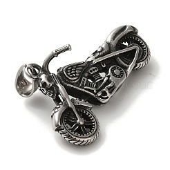 316lサージカルステンレスペンダント  バイクの魅力  アンティークシルバー  29.5x50x21mm  穴：8.5x4.5mm&nbsp;STAS-H194-05AS-01