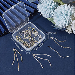 24Pcs 6 Style Brass Rhinestone Cup Chain Big Pendants&nbsp;KK-SC0003-22