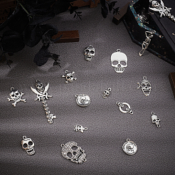 Tibetan Style Alloy Pendants & Links Set&nbsp;PALLOY-PH0013-91