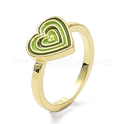 Heart Alloy Enamel Finger Rings&nbsp;LS-RJEW-Z008-22LG