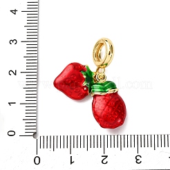 Brass Enamel European Dangle Charms&nbsp;KK-C119-03G