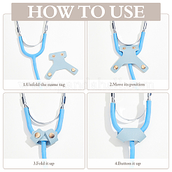 5Pcs 5 Colors PU Leather Stethoscope Case&nbsp;AJEW-ME0003-20
