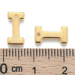304ステンレススチールチャーム  文字.i  18KGP本金メッキ  11x6x0.8mm  穴：1mm&nbsp;LS-X-STAS-P141-I