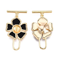 Brass Matte Style Spray Painted Toggle Clasps&nbsp;LS-KK-N054-156G