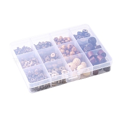 Natural Coconut Bead and Wood Beads&nbsp;WOOD-FS0002-35