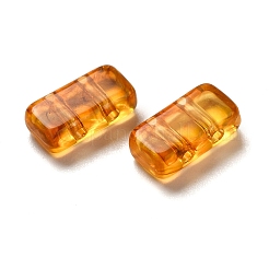 不透明なアクリルビーズ  長方形  チョコレート  8x4x3mm  穴：1mm&nbsp;OACR-M018-02H