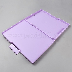 Rectangle Plastic Clipboards & Storage Folder&nbsp;AJEW-WH20010-42C