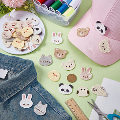 36Pcs 9 Styles Cartoon Polyester Computerized Embroidery Iron On/Sew On Patches&nbsp;PATC-FG0003-48
