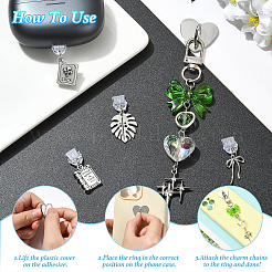5Pcs PVC Mobile Dustproof Plugs and Iron Cell Phone Holder Stand&nbsp;HJEW-SW00384