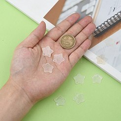 カピスシェルペンダント  スター  ホワイトスモーク  19x20x1mm  穴：1.5mm&nbsp;X-SHEL-S274-47