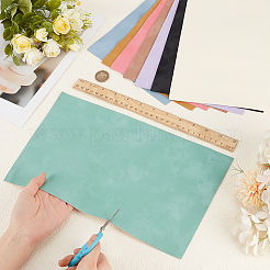 8枚 8色 つや消しPVC イミテーションレザー生地  DIYクラフト用品  ミックスカラー  33x20cm  1pc /カラー&nbsp;DIY-CL0001-72