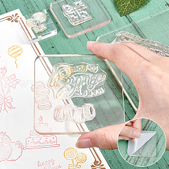 塩ビプラスチックスタンプ  DIYスクラップブッキング用  装飾的なフォトアルバム  カード作り  スタンプシート  アクリルスタンピングブロックツールとシャーシ付き  混合模様  16x11x0.3cm  8スタイル  1枚/スタイル  8シート/セット&nbsp;DIY-GL0001-36B
