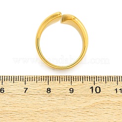 女性用304ステンレススチールカフリング  イオンプレーティング（ip）  ゴールドカラー  usサイズ7（17.3mm）&nbsp;RJEW-B121-01B-G