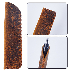 Flower Pattern Cowhide Pen Holders&nbsp;AJEW-WH0348-56