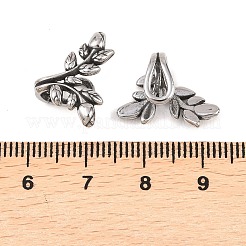 リーフ316ステンレススチール製ノンピアス軟骨ピアス  クリップオン鼻リング  アンティークシルバー  17.5x12.5x7.5mm&nbsp;AJEW-C044-09AS