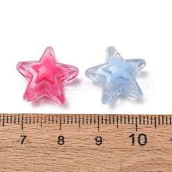透明なアクリルビーズ  二層ビーズ  スター  ミックスカラー  16x16.5x10mm  穴：3mm  約379個/300g&nbsp;AC-CBAE647-03