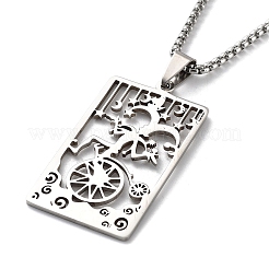Non-Tarnish 201 Stainless Steel Pendant Necklaces&nbsp;NJEW-K253-23P