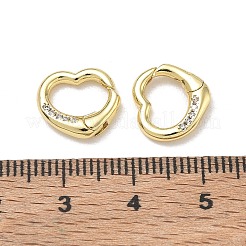 Brass Micro Pave Clear Cubic Zirconia Spring Gate Rings&nbsp;CU-CBA9234-23G