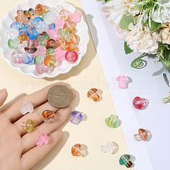 64Pcs 8 Colors Transparent Glass Beads&nbsp;GLAA-PA0001-24