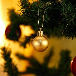 3 Boxes 3 Style Christmas Ball Plastic Ornaments&nbsp;AJEW-SZ0001-86