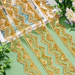 Embroidery Polyester Lace Ribbons&nbsp;OCOR-WH0060-51