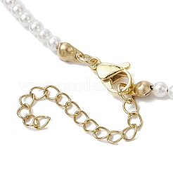 3mm Round Chakra Gemstone & Shell Pearl Beaded Necklaces for Women&nbsp;NJEW-JN05190