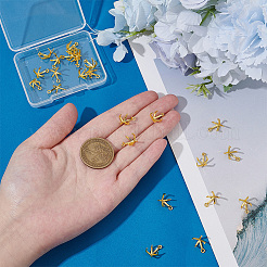 24Pcs Brass Charms Cabochon Settings&nbsp;KK-PH0014-17C