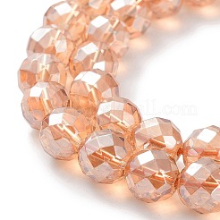 Electroplated Synthetic Quartz Crystal Beads Strands&nbsp;G-Z038-A02-02PL-1