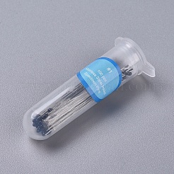 ステンレススチールヘッドピン  ストレートピン  昆虫剥製用ツール  DIY縫製工芸用の縫製ピン  ブラック  40x0.2mm  100個/箱&nbsp;NEED-WH0001-11A
