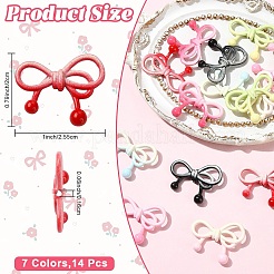 14Pcs 7 Colors Baking Paint Alloy Beads&nbsp;FIND-YW0012-46