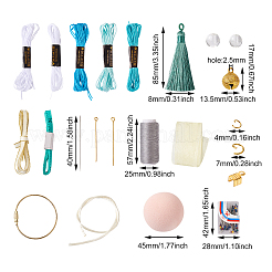 DIY Hand JuQiu & Bowknot Punch Needle Making Kits&nbsp;DIY-EL0001-06B