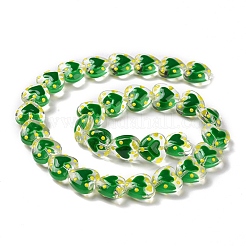 Glass Heart Beads&nbsp;GLAA-D005-01C
