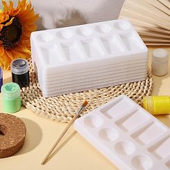 10Pcs 10-Compartment Plastic Watercolor Oil Palette&nbsp;AJEW-GL0003-38