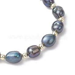 Natural Cultured Freshwater Pearl Beads Stretch Bracelets for Women&nbsp;BJEW-JB11997