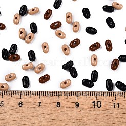不透明なアクリルビーズ  ピーナッツ  ミックスカラー  6.5x4x3mm  穴：1.5mm  約199個/10g&nbsp;X1-MACR-T048-02M-01