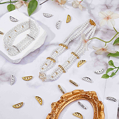 100Pcs 2 Colors Alloy Crystal Rhinestone Spacer Bars&nbsp;ALRI-SC0001-60B