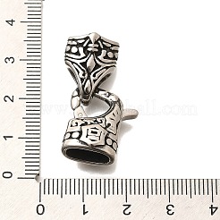 304ステンレススチール製折りたたみ式留め具  アンティークシルバー  32mm  穴：10x5mm&nbsp;X-STAS-R140-10AS-01