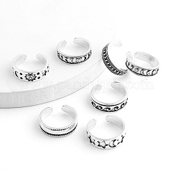 7Pcs 7 Styles Star Moon Sun Pattern Alloy Cuff Toe Rings Sets&nbsp;FS-WGEBD78-01