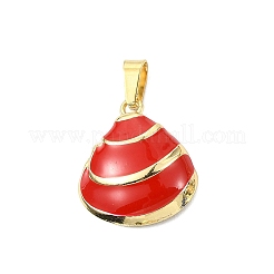 合金エナメルチャーム  貝殻の形のチャーム  ゴールドカラー  ミックスカラー  18.5x16.5x3.5mm  穴：6x3mm&nbsp;PALLOY-JF05310