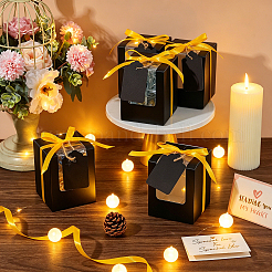 60Pcs Rectangle Cardboard Paper Jewelry Gift Packaging Boxes with Visible Window&nbsp;CON-PH0003-58B