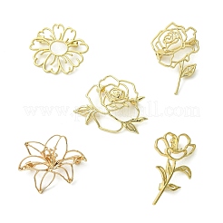 5Pcs 5 Styles Alloy Lapel Pins for Clothes&nbsp;JEWB-CJ0003-23