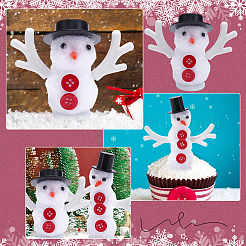 DIY Christmas Snowman Findings Kits&nbsp;DIY-SP0006-31
